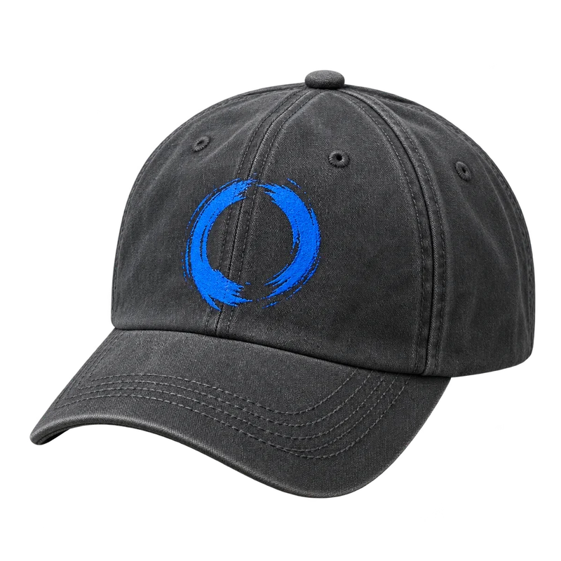 Casquette graphite personnalisée d’un cercle bleu