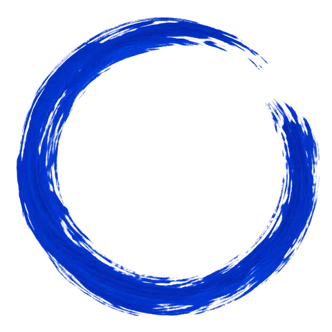Motif circulaire bleu